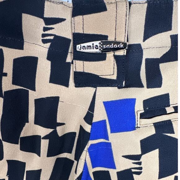 Jamie Sadock Capri Pants Geometric Print Performance Stretch 92302 Size 8 * Golf - Picture 9 of 12